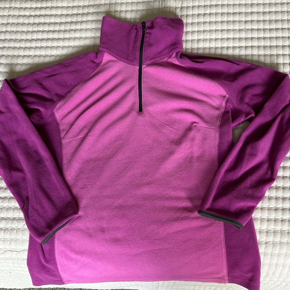 Columbia Women's Two-Tone Pink and Purple 3/4 zip Fleece